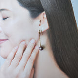 【限定品】紫陽花パール 天然ダイヤモンド ピアス