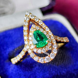 【コロンビア産】天然エメラルド 天然ダイヤモンド リング
