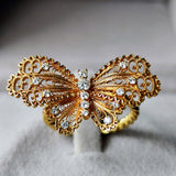 GUCCI グッチ ル マルシェ デ メルヴェイユ ダイヤモンド 蝶モチーフ リング