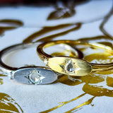 【ローズカット】天然ダイヤモンド 18金リング