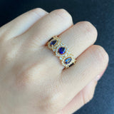 【ロイヤルブルー】天然サファイア 天然ダイヤモンド リング