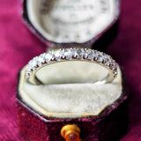 【ローズカット】天然ダイヤモンド ハーフエタニティリング