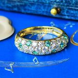 天然パライバトルマリン 天然ダイヤモンド パヴェリング 18金