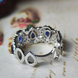 【5石 ロイヤルブルー】天然サファイア 天然ダイヤモンド リング