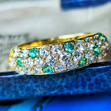 天然パライバトルマリン 天然ダイヤモンド パヴェリング 18金