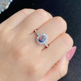 天然ブラックオパール オーストラリア産 天然ダイヤモンド リング