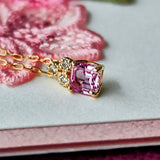 【パパラチアサファイア】天然ダイヤモンド ネックレス