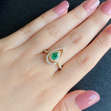 【コロンビア産】天然エメラルド 天然ダイヤモンド リング