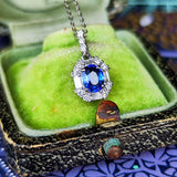 天然サファイア 天然ダイヤモンド ネックレス