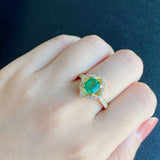 【コロンビア産】天然エメラルド 1.01ct天然ダイヤモンド リング