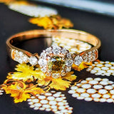 【お値下げ】カラーダイヤ FANCY DARK BROWN GREENISH YELLOW リング