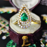 【コロンビア産】天然エメラルド 天然ダイヤモンド リング