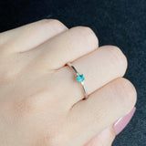 天然パライバトルマリン 天然ダイヤモンド リング