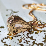 【大粒 3.01ct】天然モルガナイト 天然ダイヤモンド ネックレス