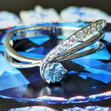 【カンチャナブリ産】天然サファイア 天然ダイヤモンド リング