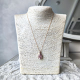 【大粒 3.09ct】天然モルガナイト 天然ダイヤモンド ネックレス