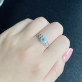 天然パライバトルマリン 天然ダイヤモンド リング