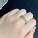 【お値下げ】天然グリーントルマリン ハーフエタニティリング