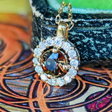 天然アンダリュサイト 天然ダイヤモンド ネックレス