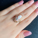 【お値下げ】イタリア ヴィンテージ カメオのリング ダイヤモンド