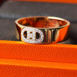 HERMES エルメス Hダンクル 18金PG