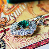 【ノンオイル コロンビア産】天然エメラルド 天然ダイヤモンド ネックレス