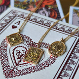 【タロットカード】運命の輪 天然ダイヤモンド 18金ネックレス