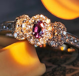 天然アレキサンドライト 天然ダイヤモンド プラチナリング