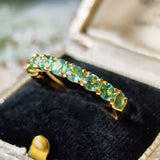 【お値下げ】天然グリーントルマリン ハーフエタニティリング