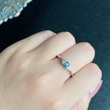 【ジンバブエ産】天然バイカラーユークレース 天然ダイヤモンド リング