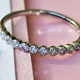 【ピンクダイヤ】天然ダイヤモンド ハーフエタニティリング