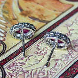 【両方 非加熱 ピジョンブラッド】天然ルビー 天然ダイヤモンド ピアス