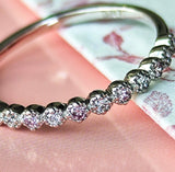 【ピンクダイヤ】天然ダイヤモンド ハーフエタニティリング