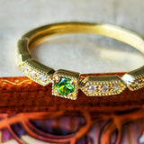 天然デマントイドガーネット 天然ダイヤモンド リング