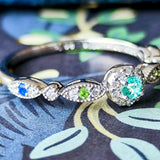 天然パライバトルマリン 天然デマントイドガーネット 天然アウイナイト リング