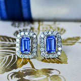 天然タンザナイト 天然ダイヤモンド ピアス