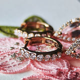 天然モルガナイト 天然ダイヤモンド ピアス