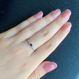 天然ユークレース コバルトブルー 天然ダイヤモンド リング