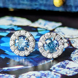 【お値下げ】カンチャナブリ産 天然サファイア 天然ダイヤモンド ピアス