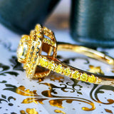 【イエローダイヤ】FANCY INTENSE YELLOW 1.01ct VS-2 リング GIA