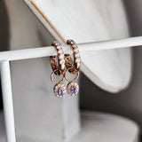 天然アレキサンドライト 天然ダイヤモンド チャーム 18金ピアス