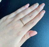 【ローズカット】天然ダイヤモンド ハーフエタニティリング