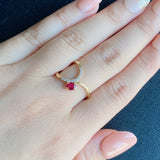 【非加熱 ピジョンブラッド】天然ルビー 天然ダイヤモンド リング