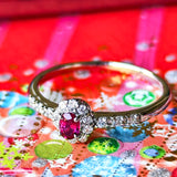 【非加熱 ピジョンブラッド】天然ルビー 天然ダイヤモンド リング