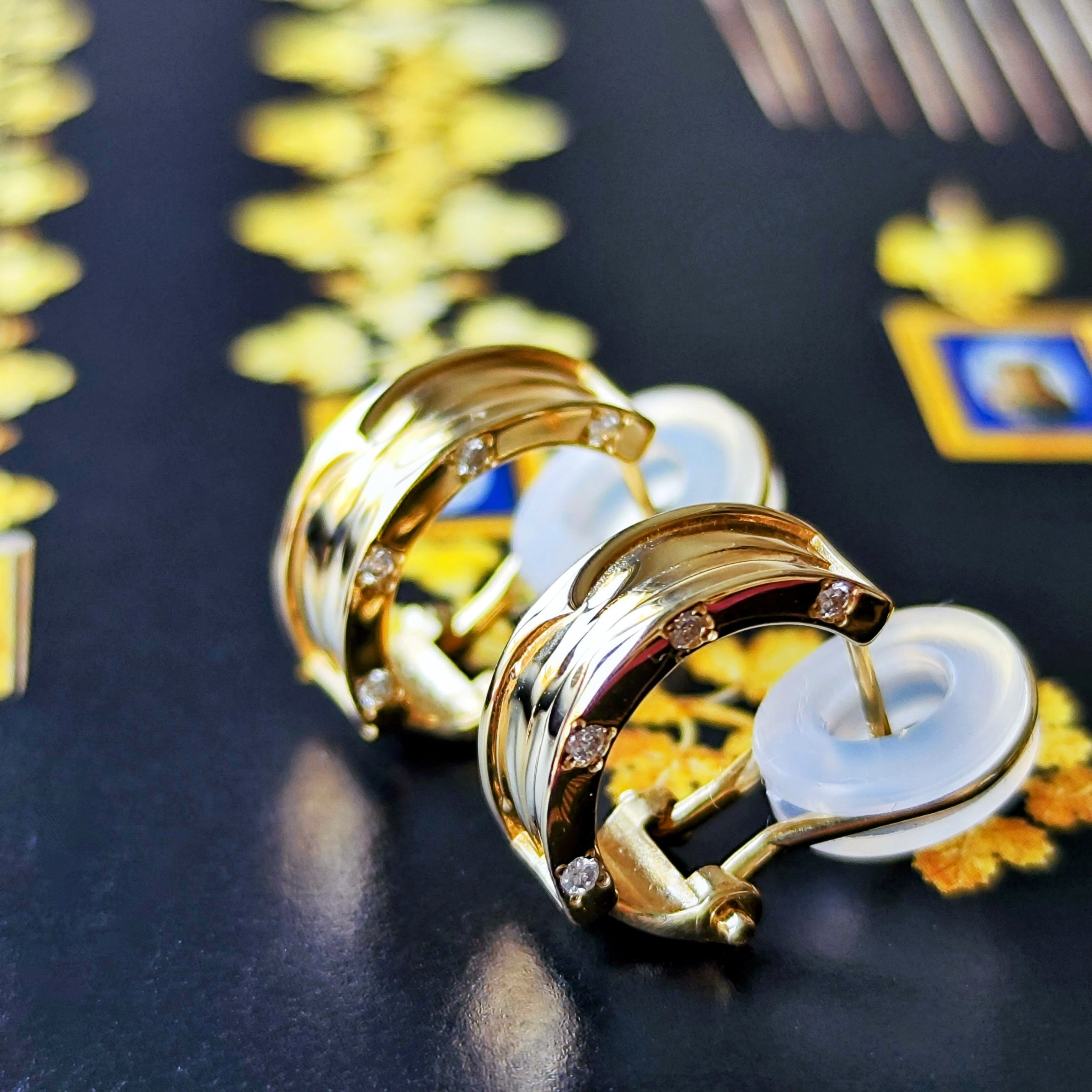 天然ダイヤモンド クリップピアス 18金 – Mico宝飾店