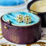 天然ダイヤモンド マーキスカット 18金ピアス