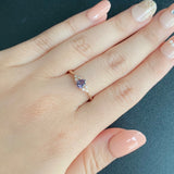 【アレキタイプ】天然カラーチェンジガーネット 天然ダイヤモンド リング