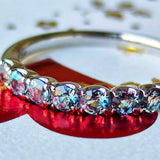 天然アレキサンドライト ハーフエタニティリング