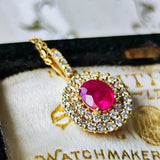 【お値下げ】天然ルビー 天然ダイヤモンド ネックレス