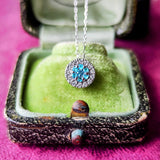 天然パライバトルマリン 天然ダイヤモンド ネックレス